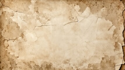 Vintage torn paper texture background, old page from rare book - obrazy, fototapety, plakaty