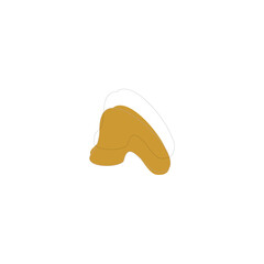 set of gold blobs with outline lines vector