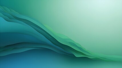 Hearts for Valentine's Day with copyspace, a saint Valentine background idea, blank space, and high definition,a green gradient that is abstract. a backdrop of blue. Background in technology,