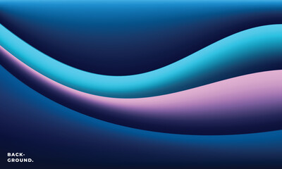 Wavy layer gradient mesh background. Fluid and dynamic color gradation backdrop. Contemporary design template for poster, catalog, banner, cover, or leaflet.