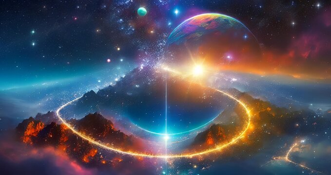 Ai generated parallel universe concept