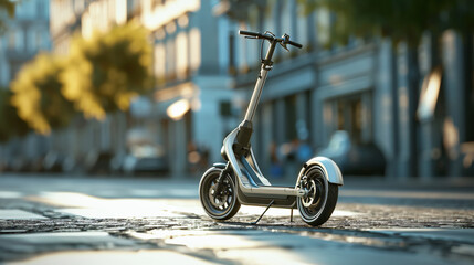scooter, street, city, transportation, urban, road, pavement, sidewalk, vehicle, motorized,...
