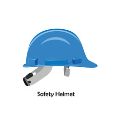 Safety helmet color illustration flat vector. Work tool. DIY tool. Accessory.