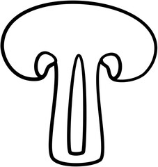 mushroom slice cartoon lineart
