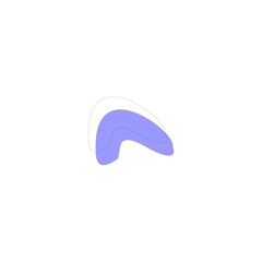 purple blob with black outline design