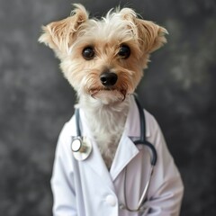 yorkshire terrier puppy, vet style