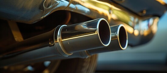 Close-Up of Exhaust Pipe: A Detailed View of the Exhaust Pipe Up Close Up Close Up