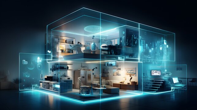 the Internet of Things with a visually stunning image of a smart home