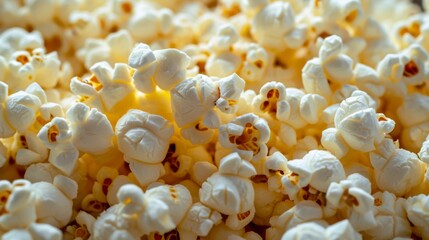 Popcorn closeup. Popcorn background. 