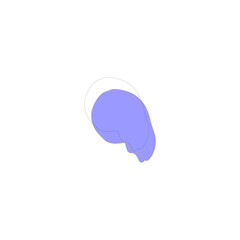 purple blob with black outline design