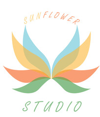 abstract flower logo design