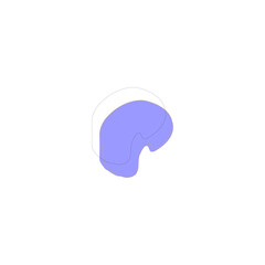 purple blob with black outline design