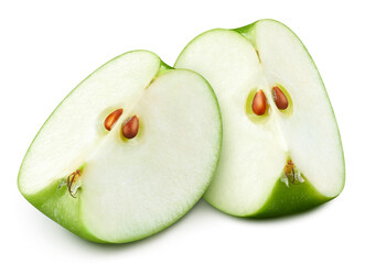 Green apple slice Clipping Path