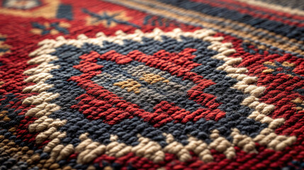 Fototapeta premium Close up detail of pattern on a Navajo rug 