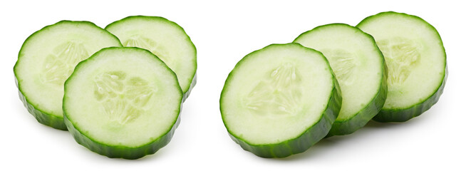 Cucumber isolated on white background with clipping path