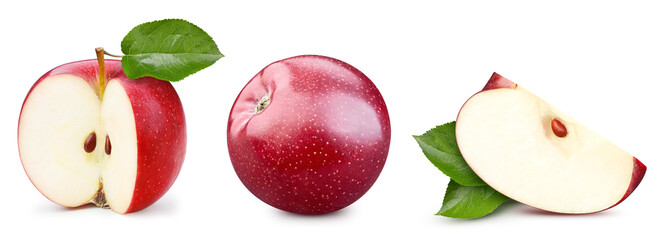 Red apple isolated on white background