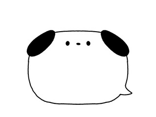 白黒　犬の吹き出し