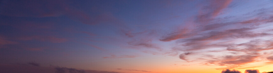 Bright, fabulous Sunset with circular clouds on the Balkan Peninsula.
