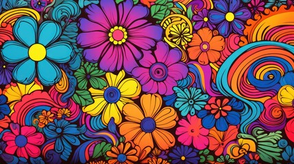Fototapeta na wymiar colorful floral pattern