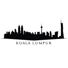 kuala lumpur city 2024 on white background