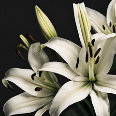 white lily flowers - 1