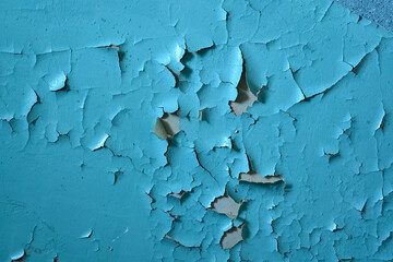 Old wall of an abandoned house with peeling paint. Vintage texture or background