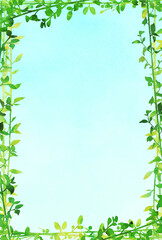 背景素材_水彩_植物