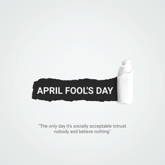 april fools day. april fools day creative ads, social media ads banner, poster 3d illustration