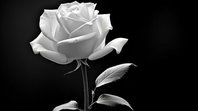 white rose on black high definition(hd) photographic creative image
