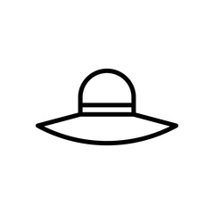 beach hat icon symbol vector template