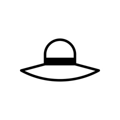 beach hat icon symbol vector template