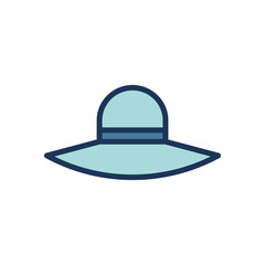 beach hat icon symbol vector template