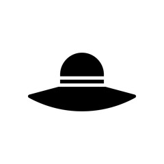 beach hat icon symbol vector template