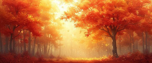 Abstract Autumn Watercolor Art Bright Warm, Wallpaper Pictures, Background Hd