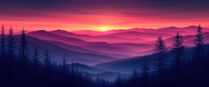 Abstract Background Mountain Forest, Wallpaper Pictures, Background Hd