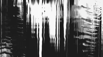 Fotobehang Monochrome Symphony: The Ethereal Beauty of a Black and White Noise Gradient. Generative AI © Sascha