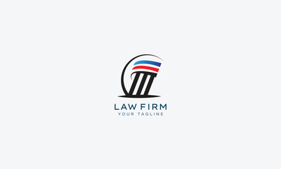 Attorney and lawyers logo design vector template - obrazy, fototapety, plakaty