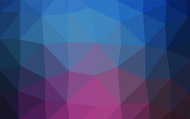 Fototapeta premium Dark Pink, Blue vector low poly cover. A vague abstract illustration with gradient. Polygonal design for your web site.