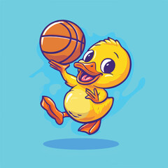 Cute Duck cartoon vector illustration