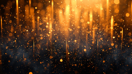 Obraz na płótnie Canvas abstract celebration gold bokeh background with black and orange color Bokeh lights background