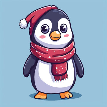Cute Penguin cartoon vector illustration