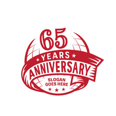 65 years anniversary design template. 65th logo. Vector and illustration. © JohnyBlack