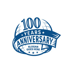 100 years anniversary design template. 100th logo. Vector and illustration.