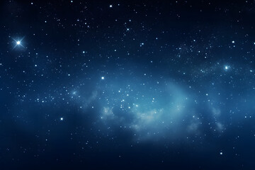 Fototapeta na wymiar Celestial night sky with stars and planets background