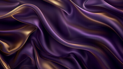 Obraz premium Deep Purple and Gold silk background vector presentation design
