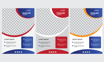 design template for infographics with 3 variants