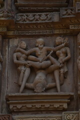 Fototapeta na wymiar This is the photo of an Ancient temple at Khajuraho in India.