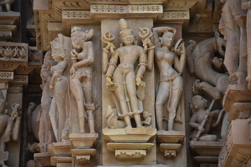 This is the photo of an Ancient temple at Khajuraho in India.