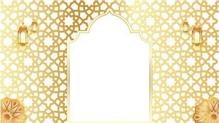 BACKGROUND RAMADAN KAREEM ILLUSTRATION COLOR GOLD AND WHITE