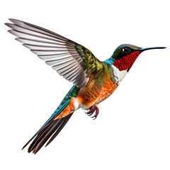 hummingbird in flight isolated on transparent background - design element PNG cutout